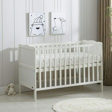 White Wooden Orlando Baby Cot