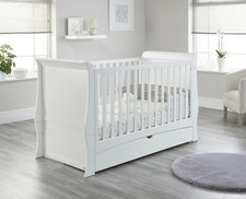Sleigh Baby Wooden Cot Bed