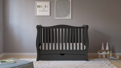 New gilbert black sleigh cot - gilbert,