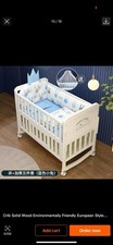White Baby Cot Bed 120x60cm &