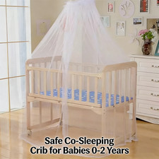 Nisorpa Wooden Baby Bedside