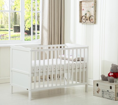 Mcc wooden baby cot bed - wooden,