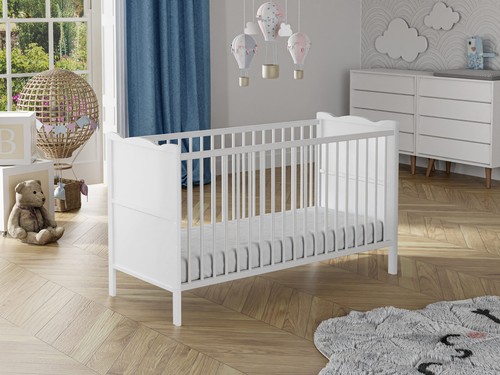 White baby cot bed 120x60cm - cot, &