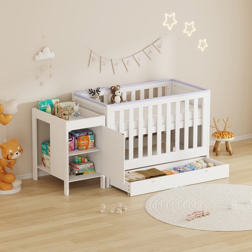 White baby cot crib sleeper - baby,